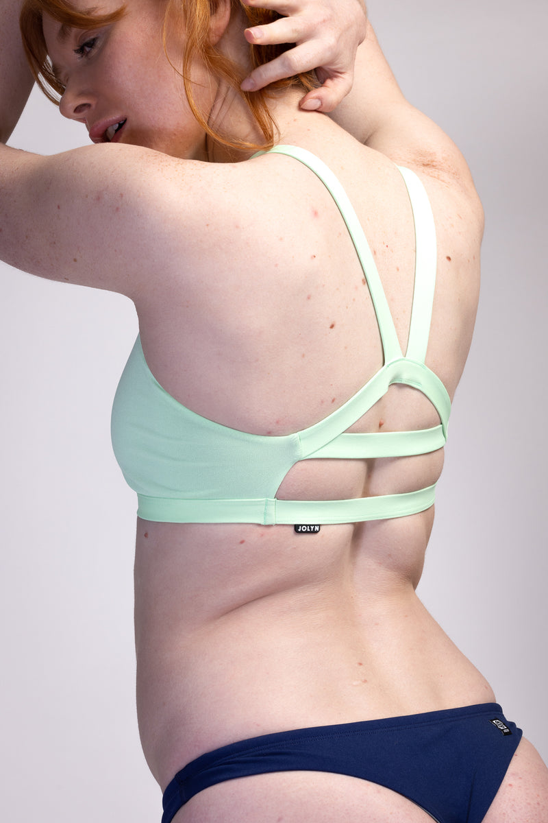 Kaylee Athletic Thick Strapped Sports Bra Bikini Top JOLYN