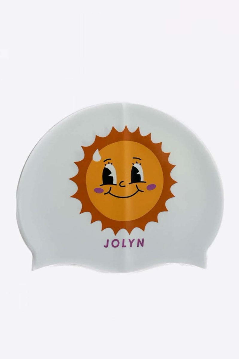 Printed Silicone Jolyn Exclusive Logo Swim Cap