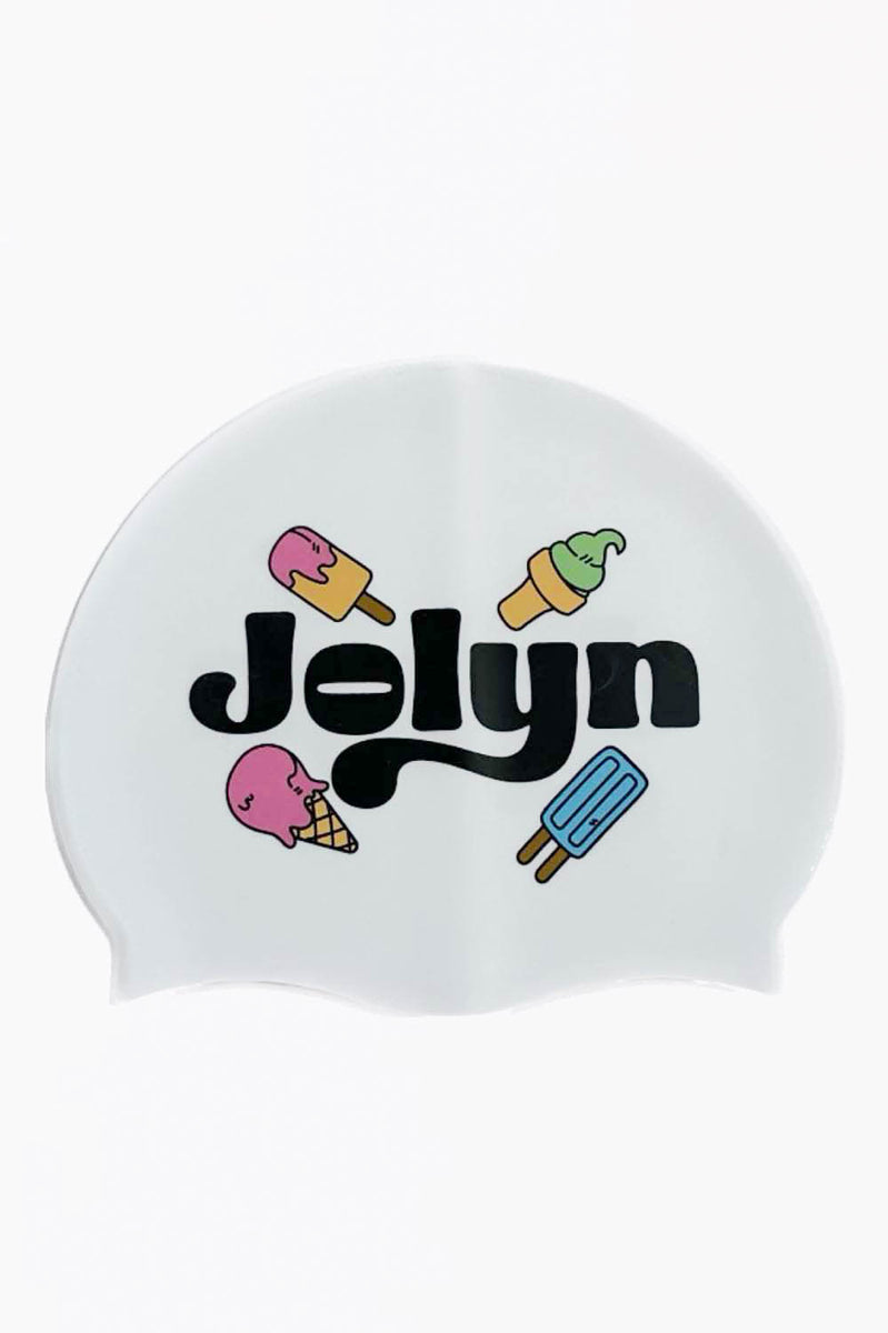 Printed Silicone JOLYN Exclusive Logo Swim Cap JOLYN
