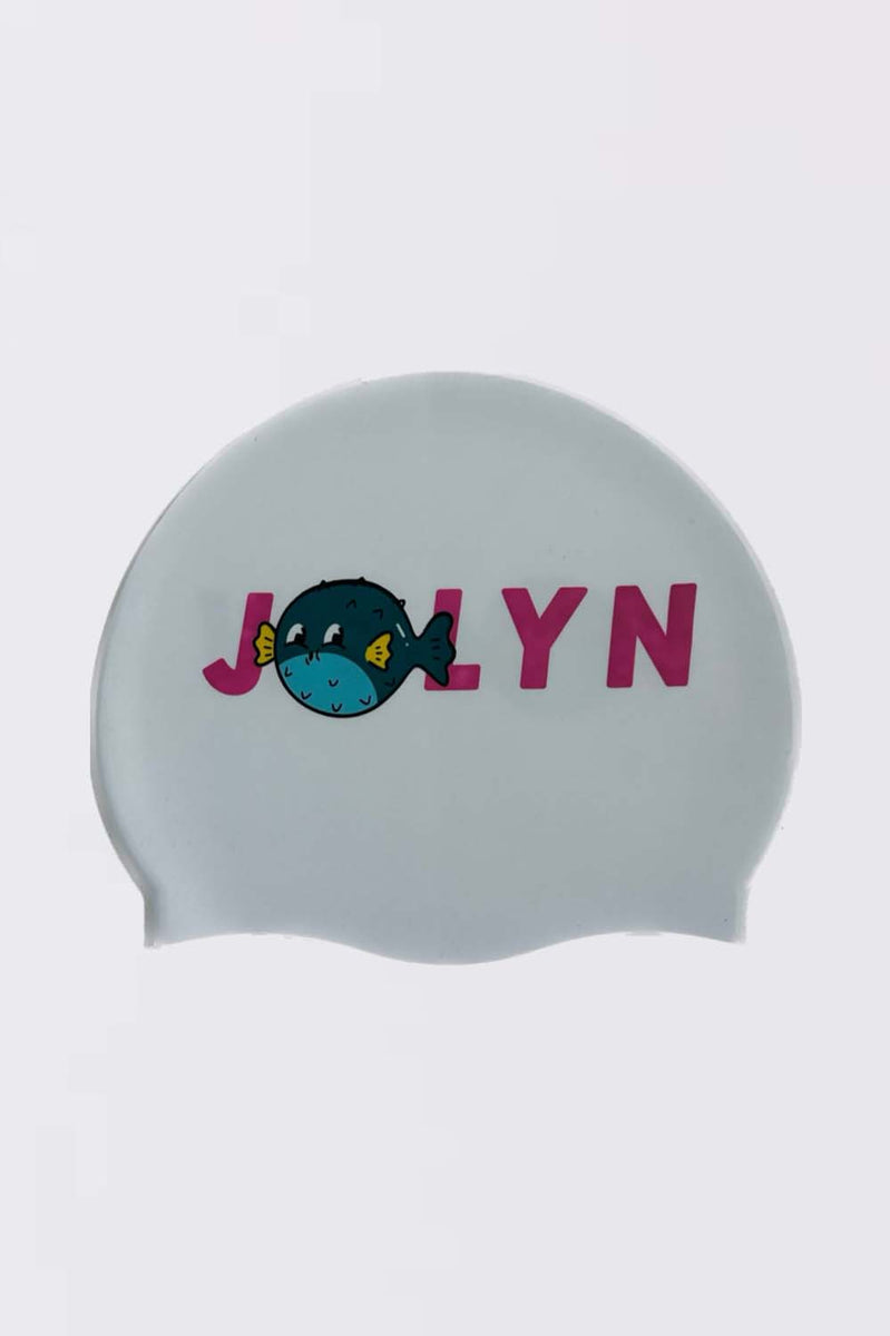 Printed Silicone JOLYN Exclusive Logo Swim Cap| JOLYN