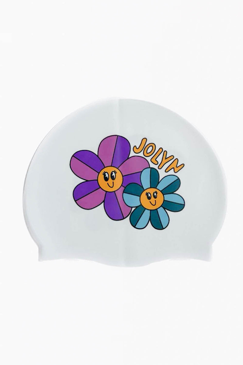 Printed Silicone JOLYN Exclusive Logo Swim Cap| JOLYN