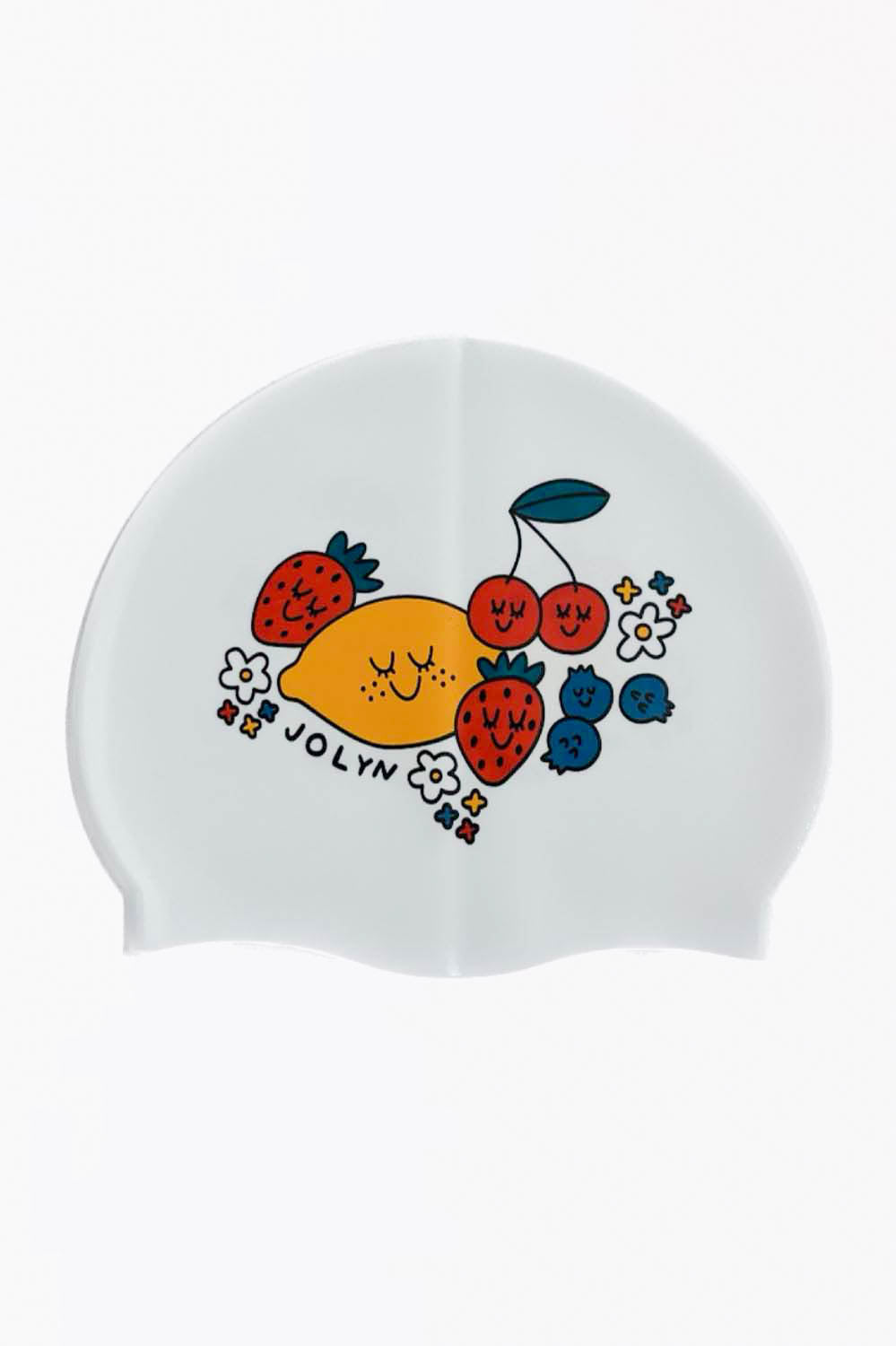 Printed Silicone JOLYN Exclusive Logo Swim Cap| JOLYN