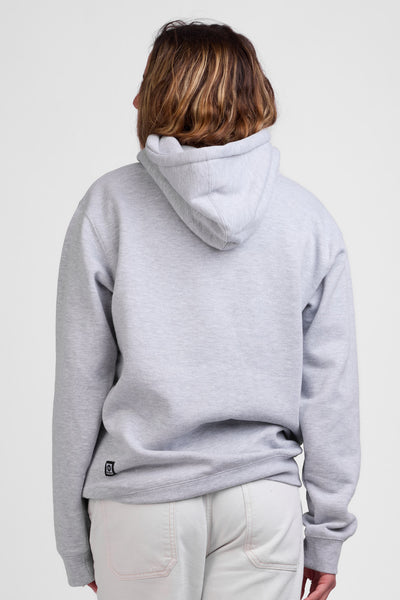 Female model wearing the Raine Hoodie in the Ash Shark Solid, standing in front of a grey background shown from the back view

|| Size S, Bust 36"  