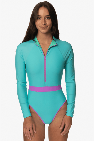 Nazare Long Sleeve Zip-Up Surf One Piece