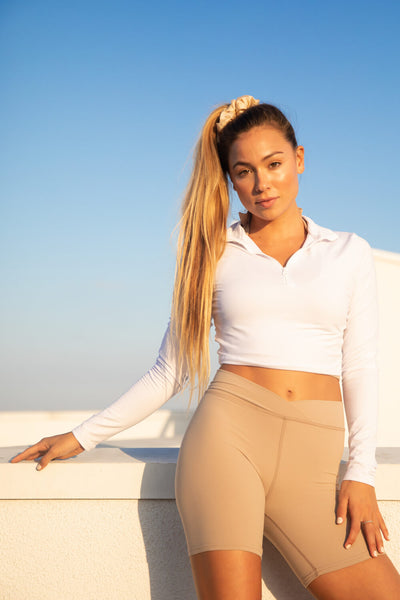 Snapper Long Sleeve Cropped Zip-Up | Women's Jacket | JOLYN x Tiarah