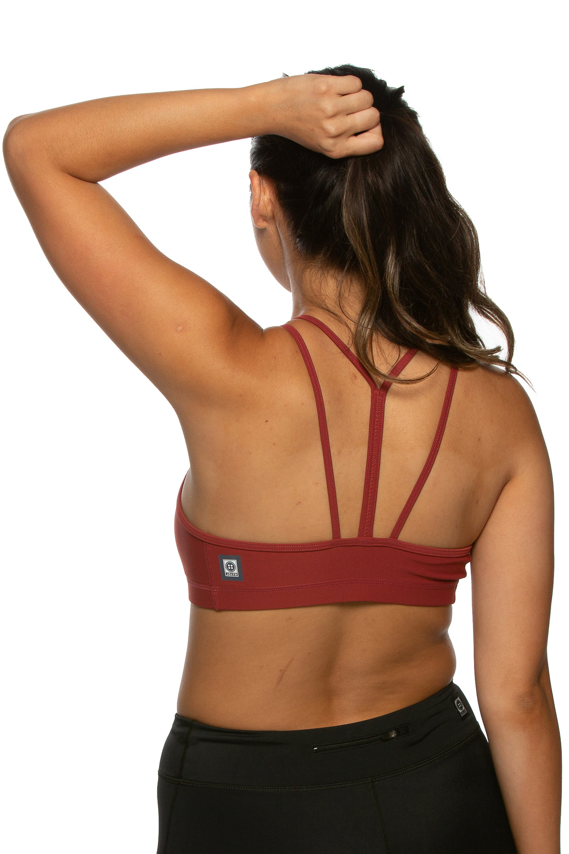 RB3 Active Womens Solid Strap Back Sport Bra