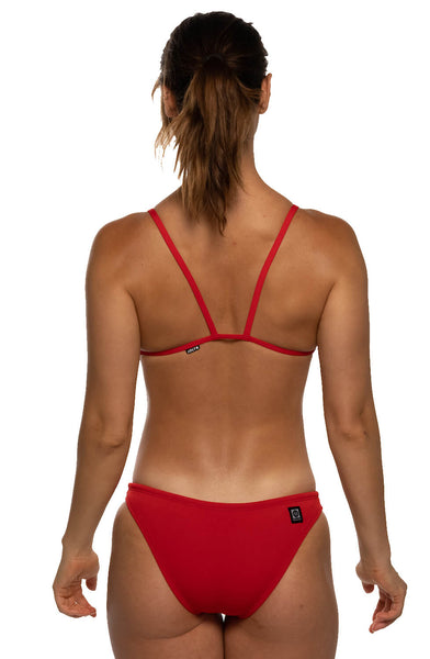 Red Paisley - Active Bikini Top – Nahoon Swimwear