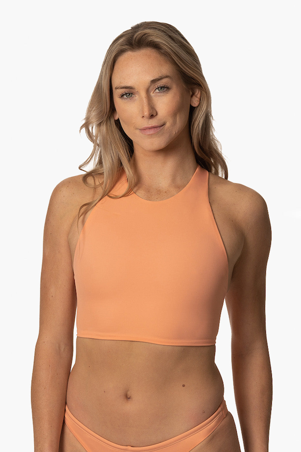 Fearless High Neck Fixed Back Bikini Top JOLYN x Courtney Conlogue